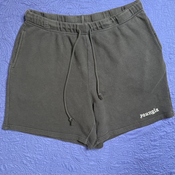 YoungLA Other - YoungLA Mens French Terry Gym Shorts Black Embroidered Logo XXL 5" Inseam